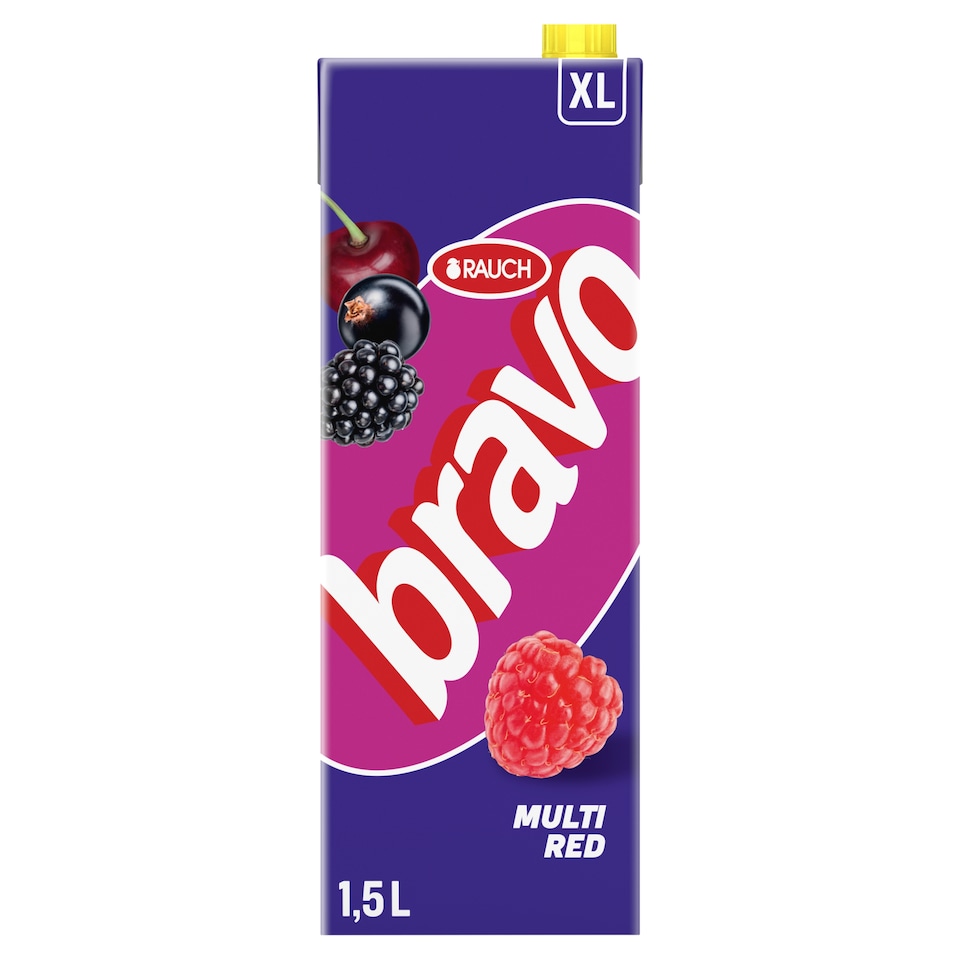 Rauch Bravo vegyes piros gyümölcsital 5 vitaminnal 1,5 l 