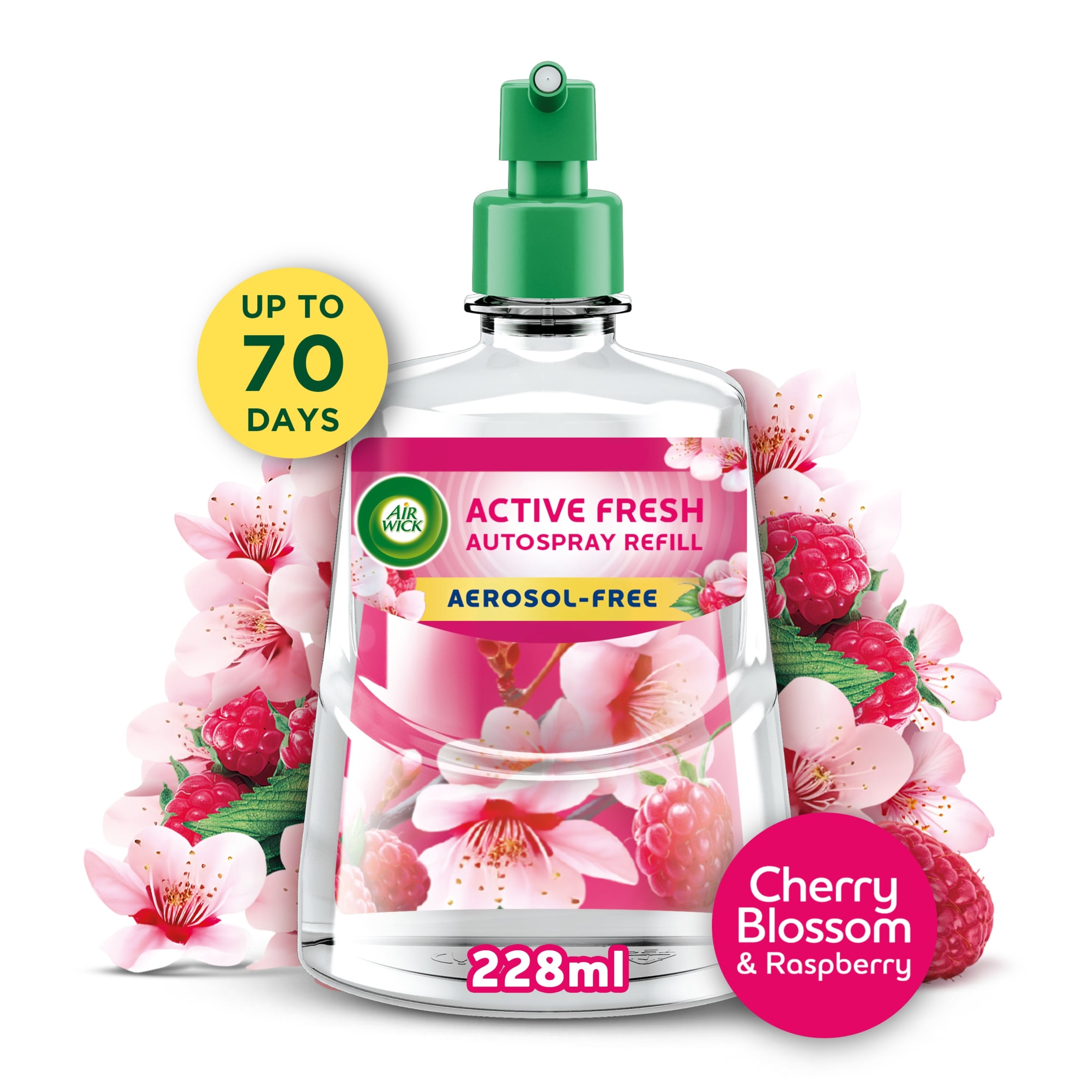 Air Wick Active Fresh Refill Cherry Blossom & Raspberry Air Freshener 228ml