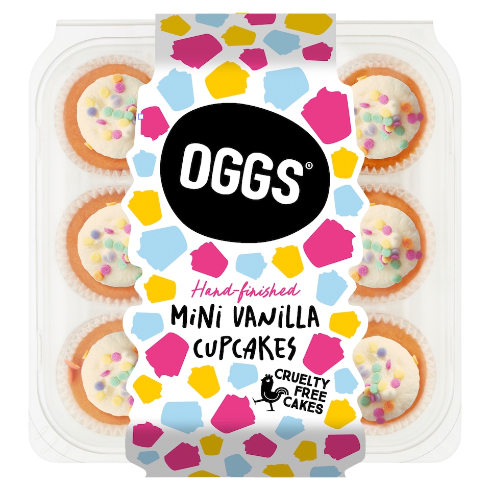 Oggs Vegan Mini Vanilla Cupcakes 9 Pack 180G
