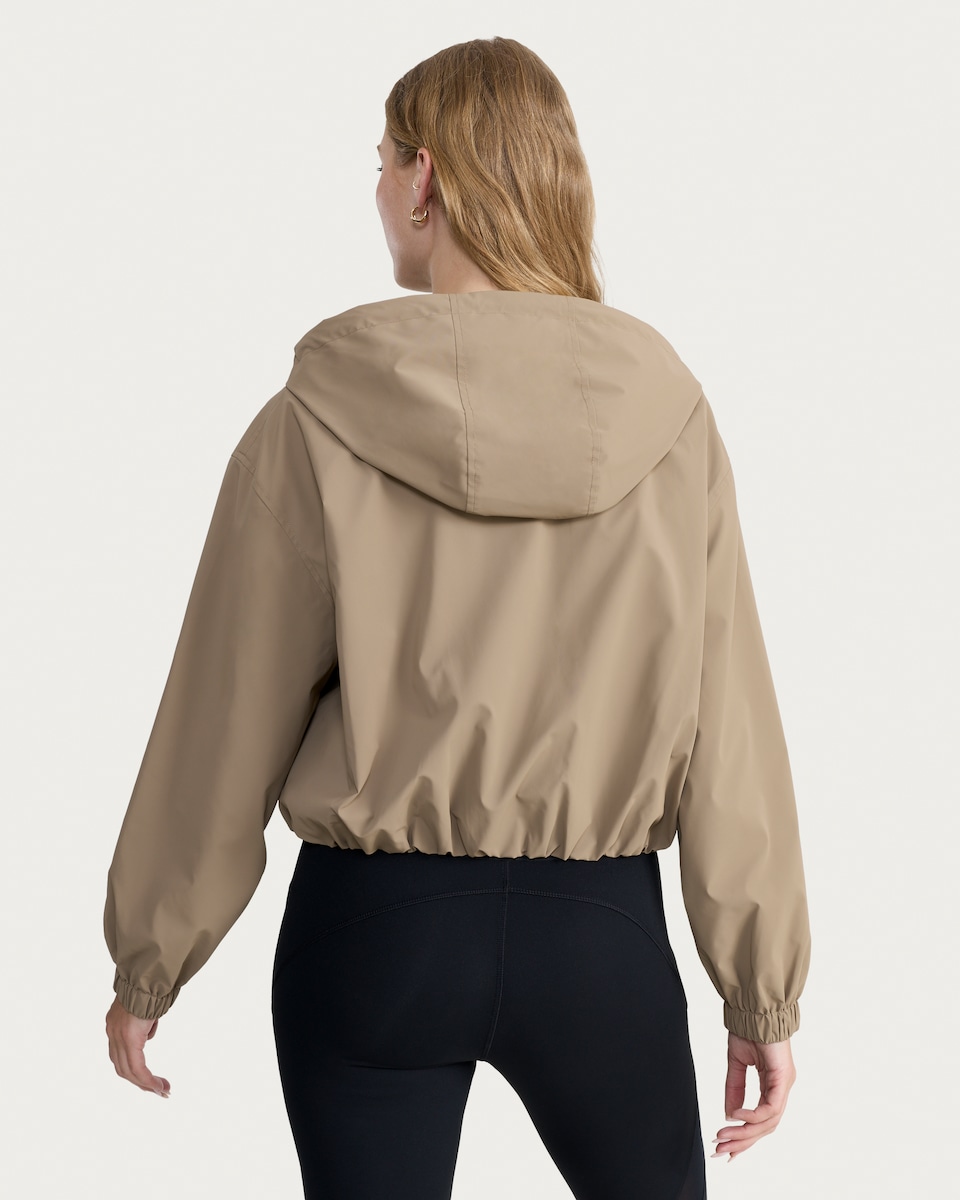 image 1 of F&F Hooded Zip Up Jacket in Brown