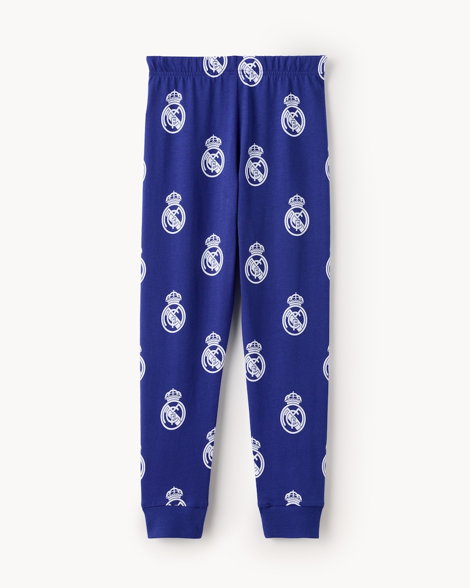 image 1 of Real Madrid Pure Cotton Pyjama Set in Blue