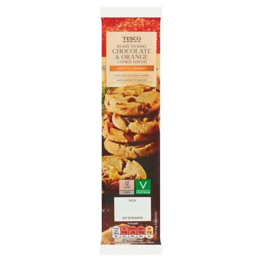 Tesco Chocolate & Orange Cookie Dough 300G Tesco Groceries