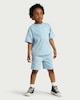 image 2 of F&F Boys 2-Piece Cotton Rich Leaf Print T-Shirt and Shorts Set in Blue
