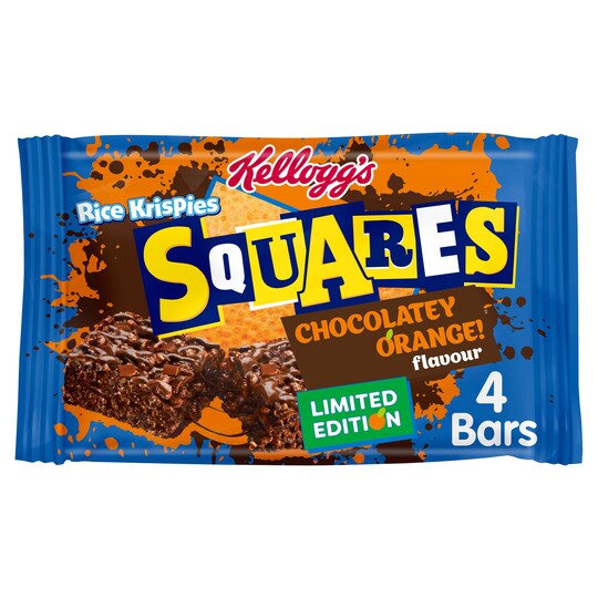 Kellogg's Rice Krispies Squares Chocolate Orange 4X36g Tesco Groceries