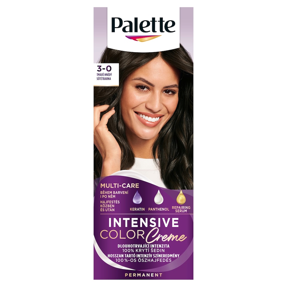 Palette Intensive Color Creme hajfesték 3-0 sötétbarna (N2)  1. kép