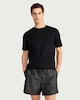 image 1 of F&F Geometric Print Swim Shorts in Black
