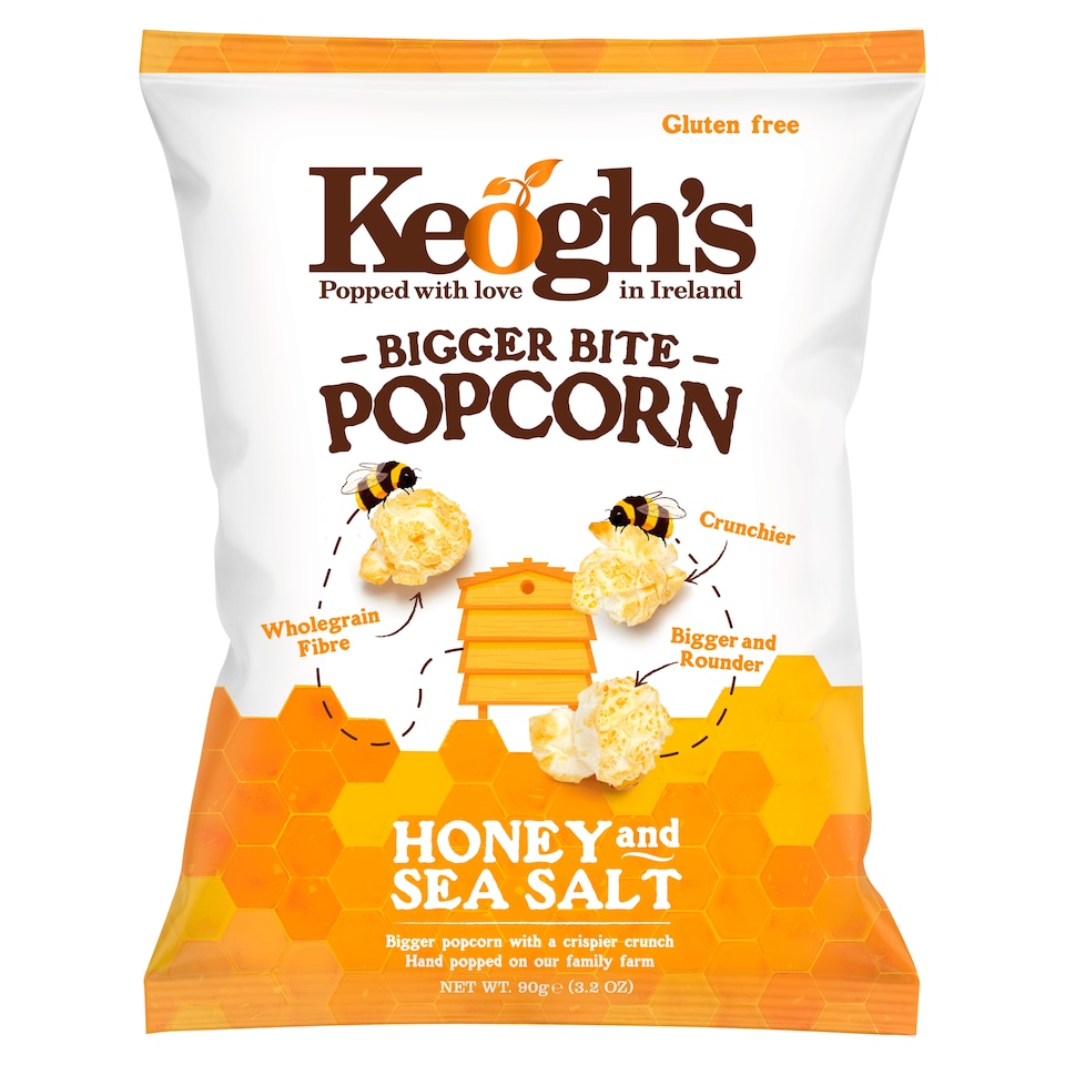 Keoghs Popcorn Honey And Sea Salt 90G