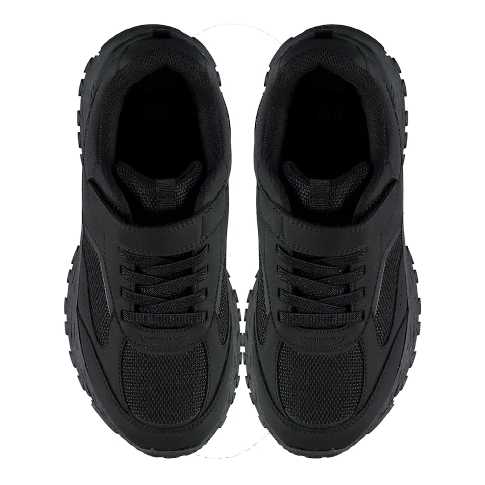 F&F School Boys Mesh Panel Trainers in Black