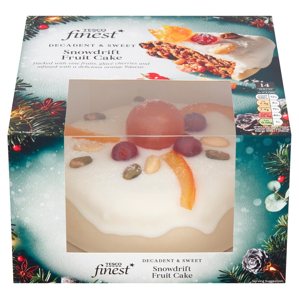 Tesco Finest Snowdrift Fruit Cake