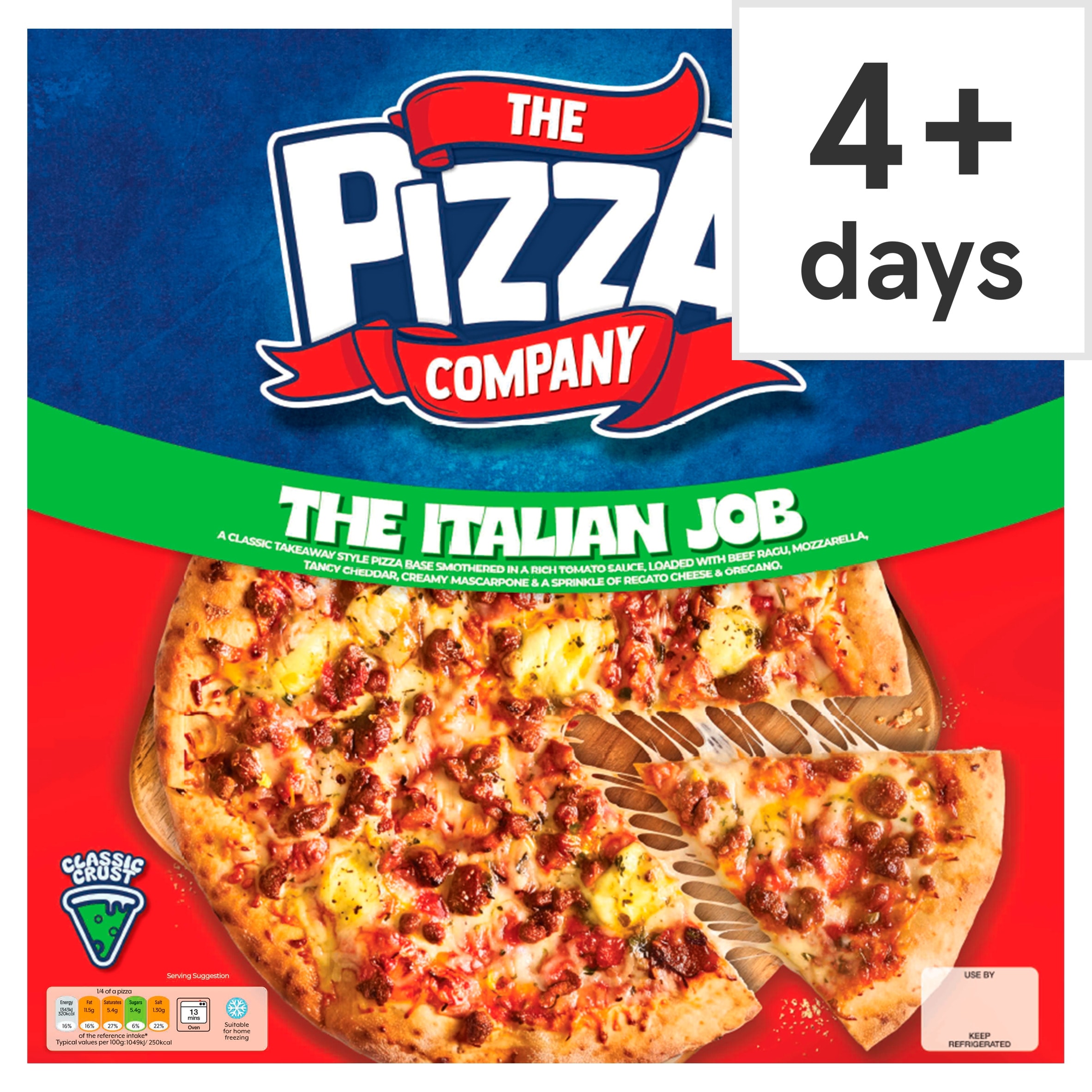 The Pizza Company The Italian Job Pizza 510g