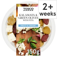 Tesco Kalamata Green Olives Feta 150G