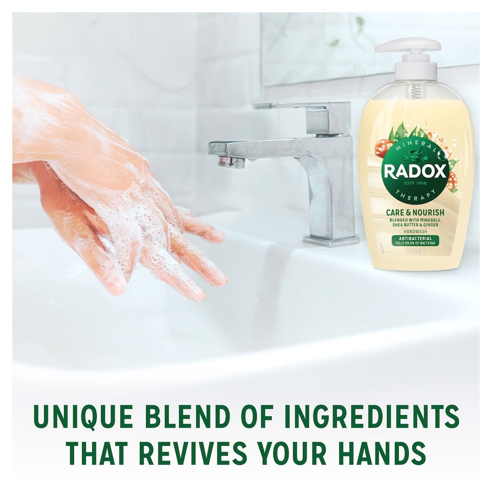 image 1 of Radox Care & Nourish Liquid Soap Antibacterial Handwash 250ml