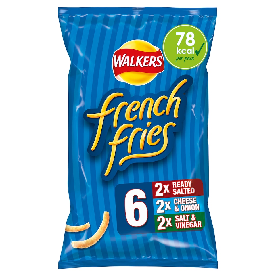image 1 of Walkers French Fries Variety Multipack Crisps 6x18g