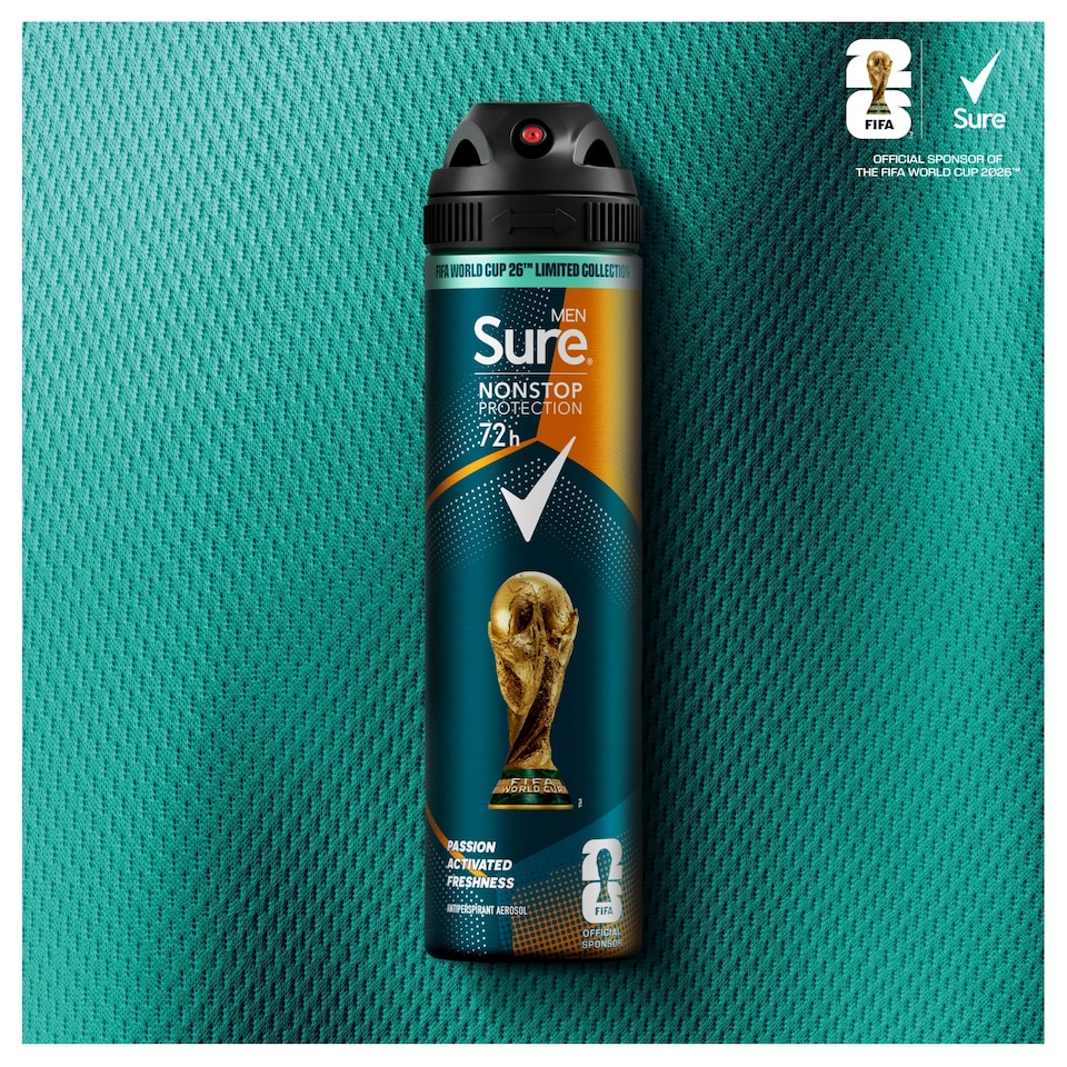 image 1 of Sure Men Non Stop Protection 72hr Limited Edition Cobalt Dry Antiperspirant Deodorant 250ml