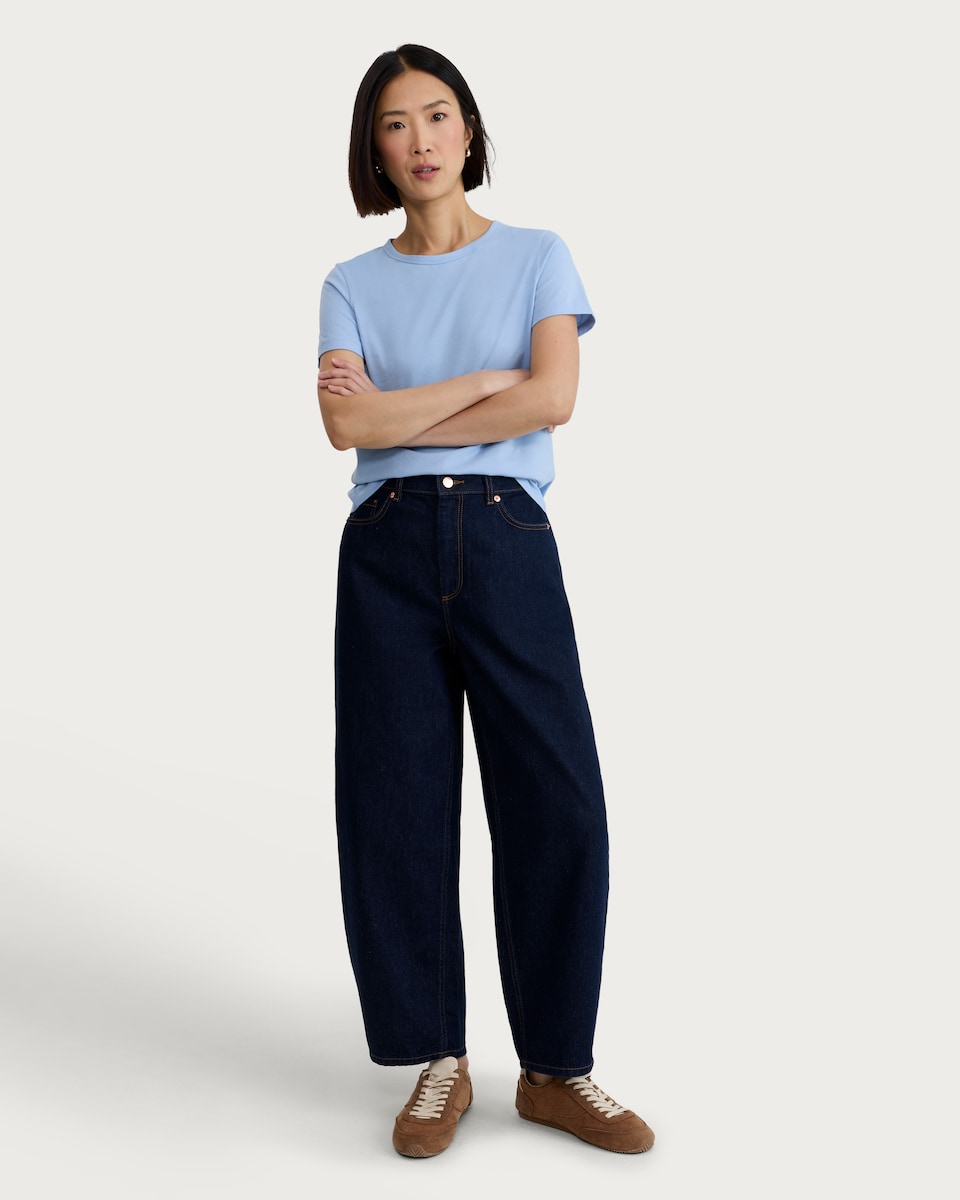 image 1 of F&F Pure Cotton Short Sleeved T-Shirt in Blue