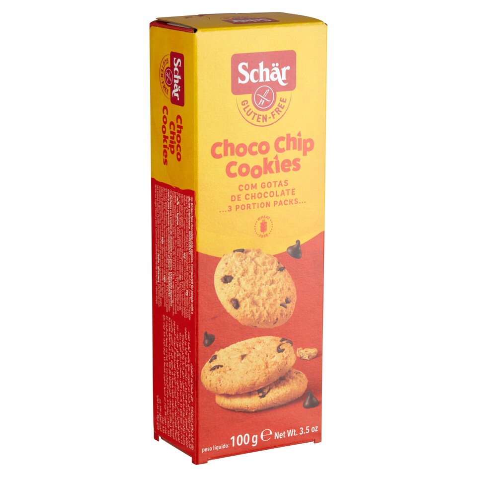 Schär Choco Chip Cookie Shortbread Biscuits with Chocolate Pieces 100 g