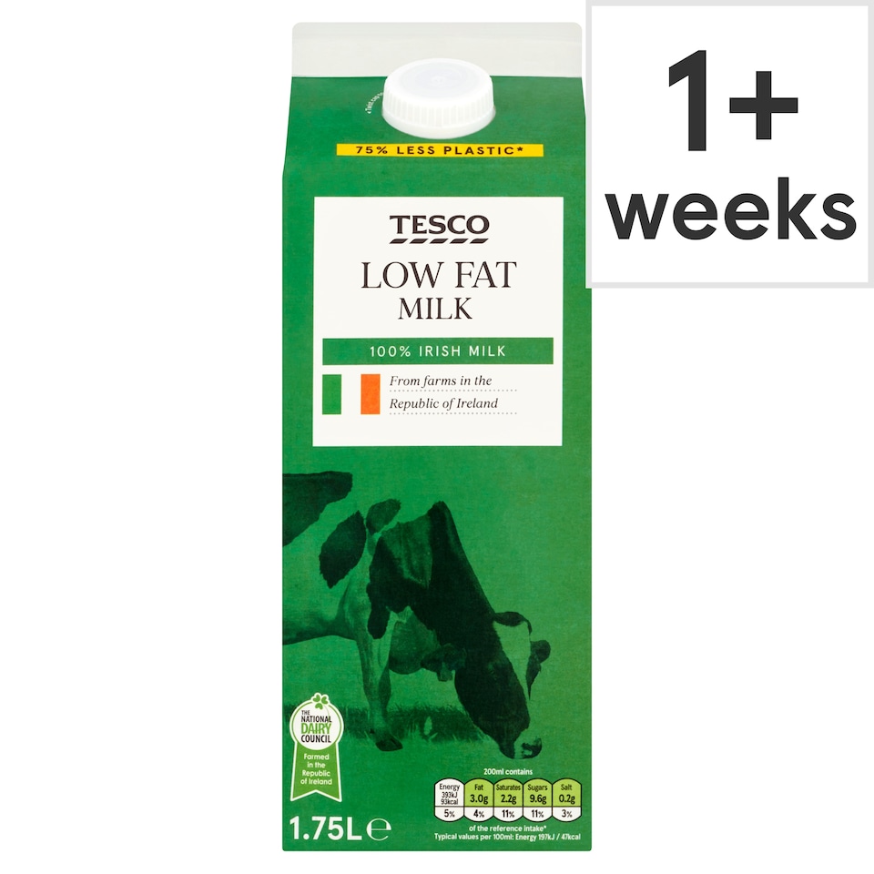 Tesco Low Fat Milk 1.75 Lt