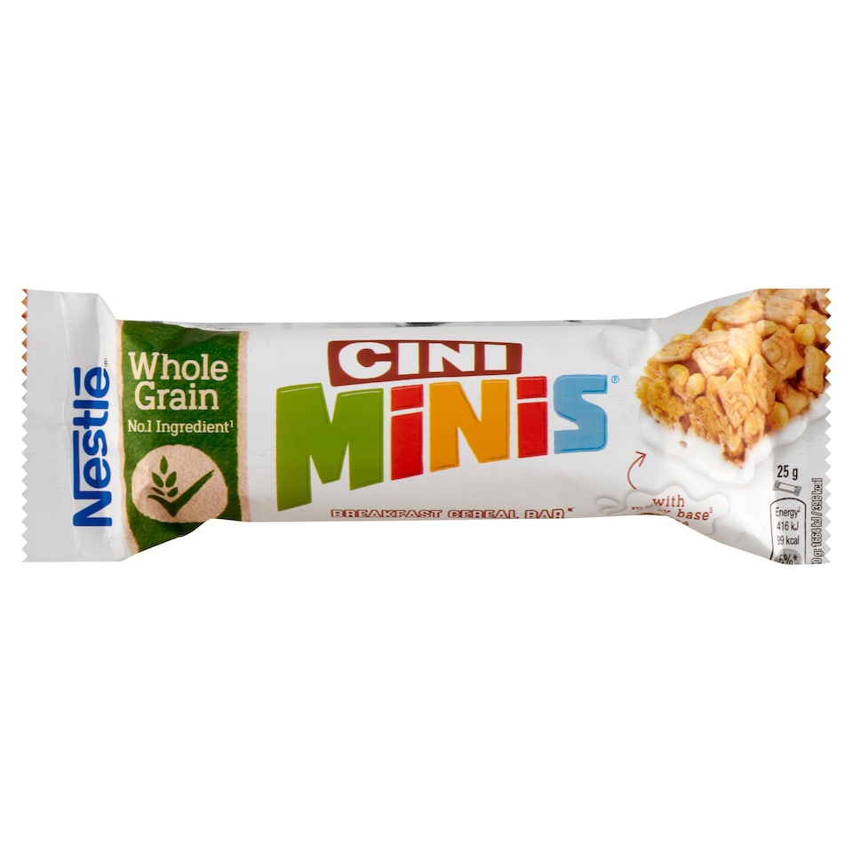 image 1 of Nestlé Cini Minis Cinnamon Breakfast Cereal Bar with Milky Base, Vitamins and Calcium 25 g