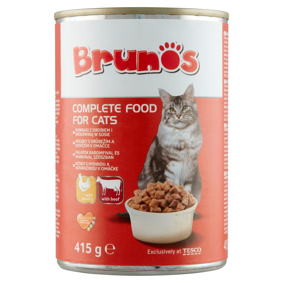Brunos Kúsky s hydinou a hovädzinou v omáčke 415 g