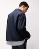 image 3 of F&F Twill Textured Zip Up Jacket in Navy