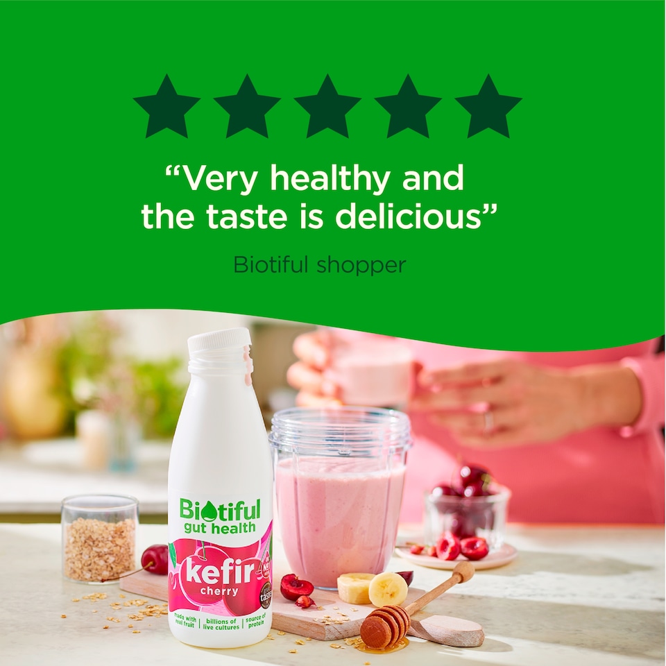 image 1 of Biotiful Gut Health Kefir Milk Drink Cherry 500ml