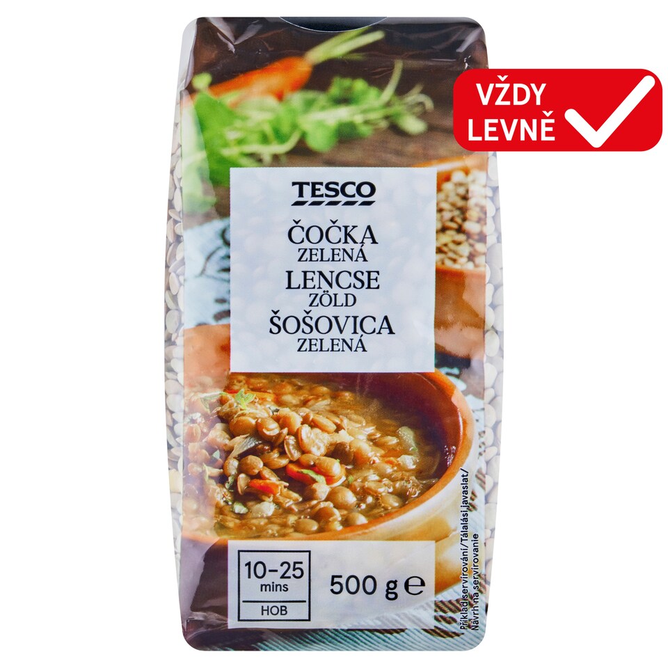 Tesco Čočka zelená 500g