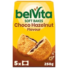 BelVita Soft Bakes Choco Hazelnut Filled Biscuits 5 Pack 250G