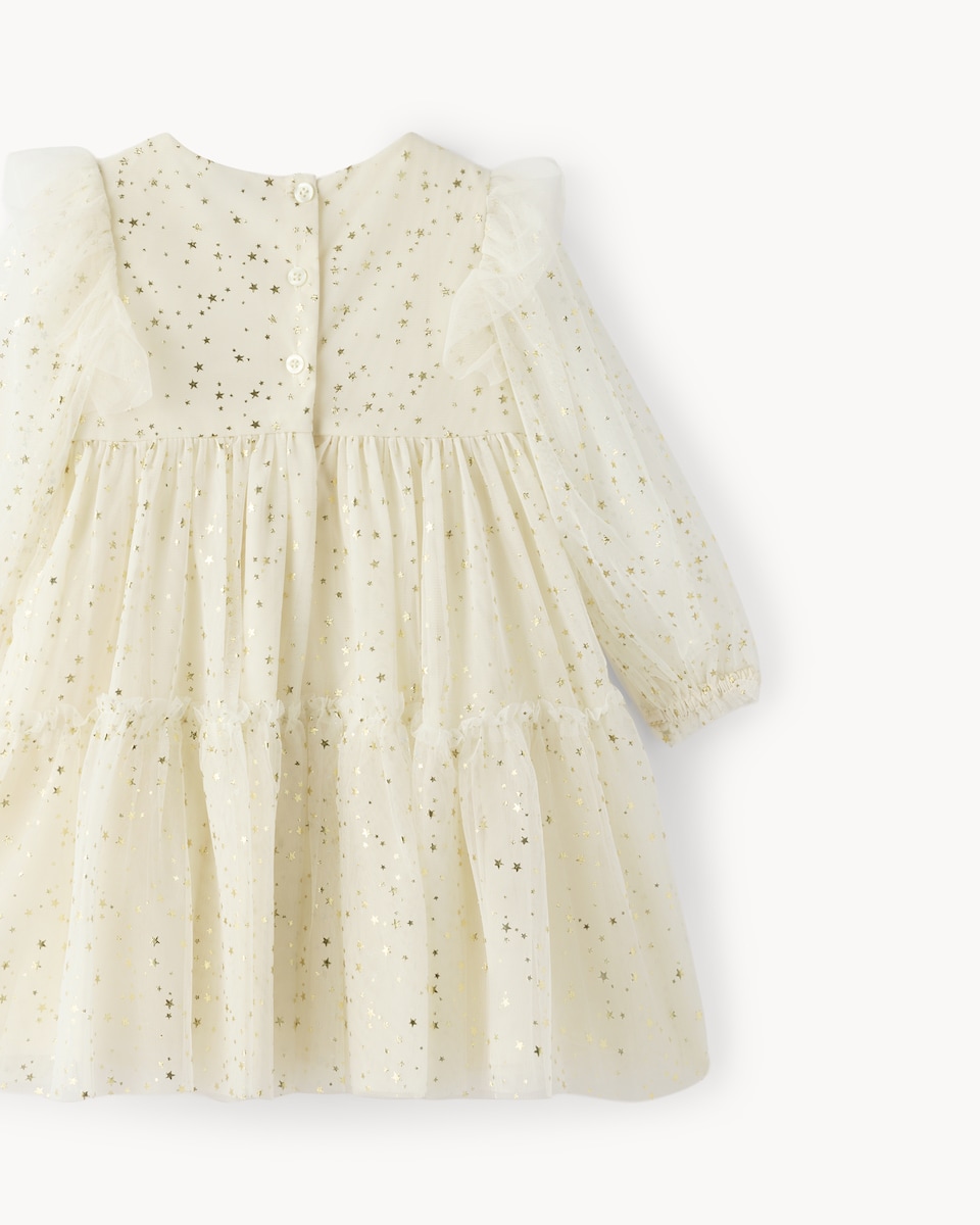 image 1 of F&F Girls Star Diwali Dress in Cream