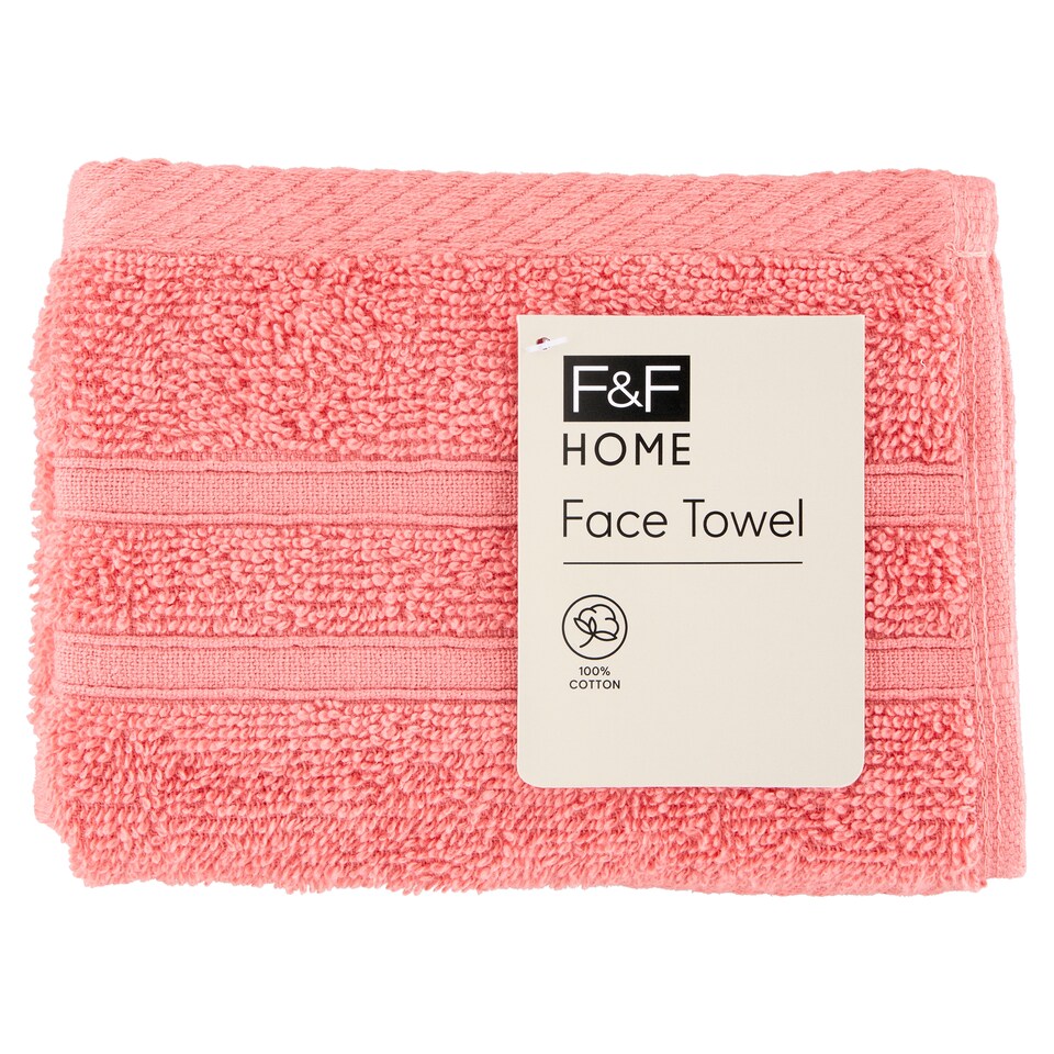 F&F Home Peach Face Towel 30 x 30 cm