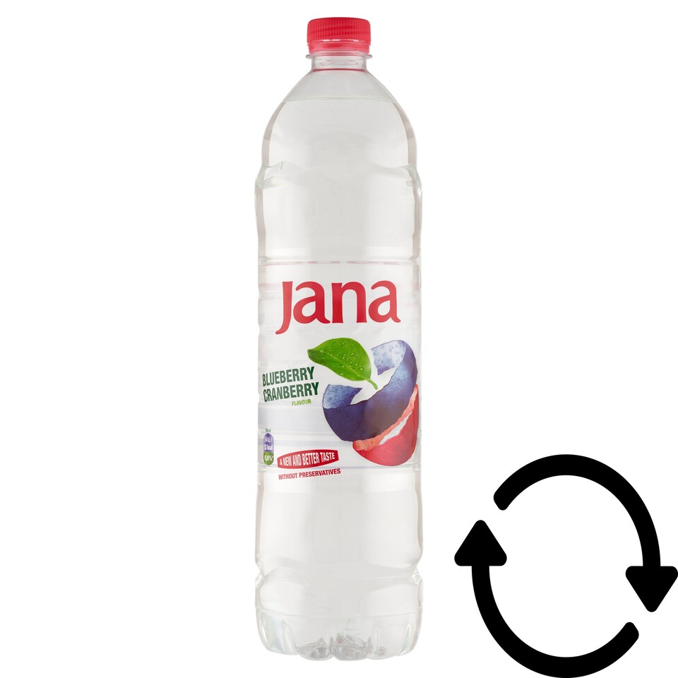 Jana kék áfonya és vörös áfonya ízű, energiaszegény, szénsavmentes üdítőital 1,5 l