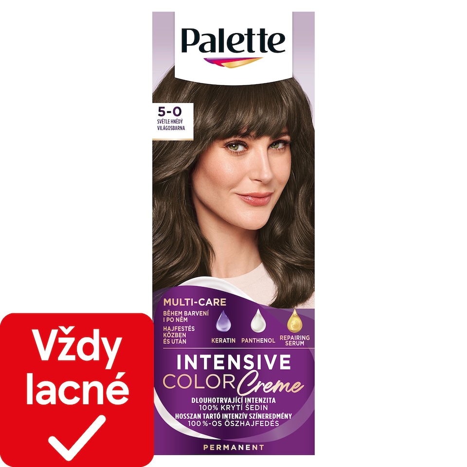 obrázok 1 z Palette Intensive Color Creme farba na vlasy Svetlohnedý 5-0
