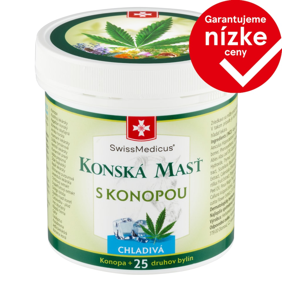 SwissMedicus Konská masť Chladivá s konopou 250 ml