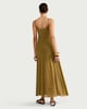 image 3 of The F&F Edit Mesh Bead Detail Strappy Midi Dress in Olive