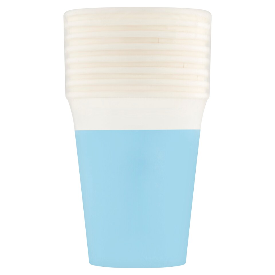 Decorata Party Blue Paper Cups 200 ml 8 pcs