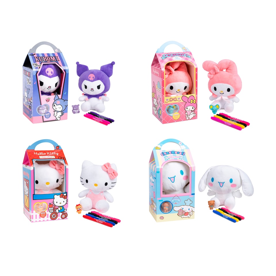 Hello Kitty Style a Plush 4 Assorted