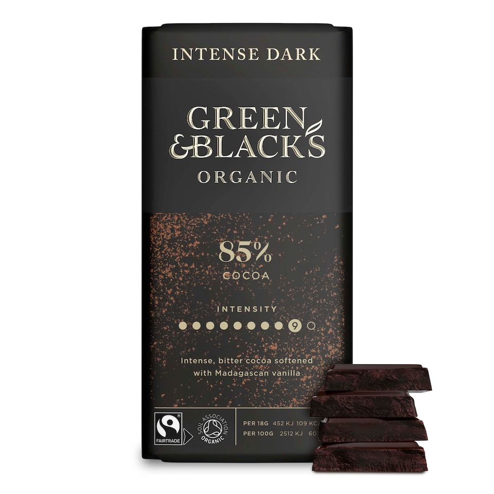 image 1 of Green & Black's Organic 85% Dark Chocolate Bar 90g