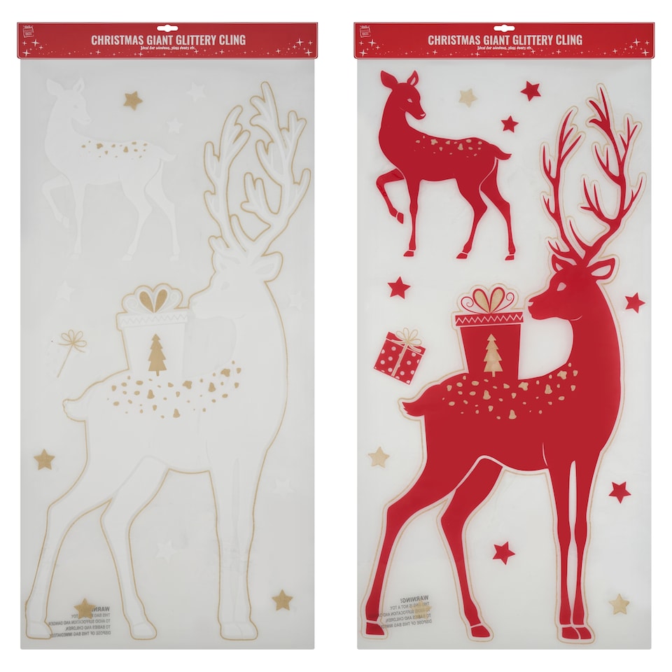 Festive Magic karácsonyi óriás csillogó ablakmatrica