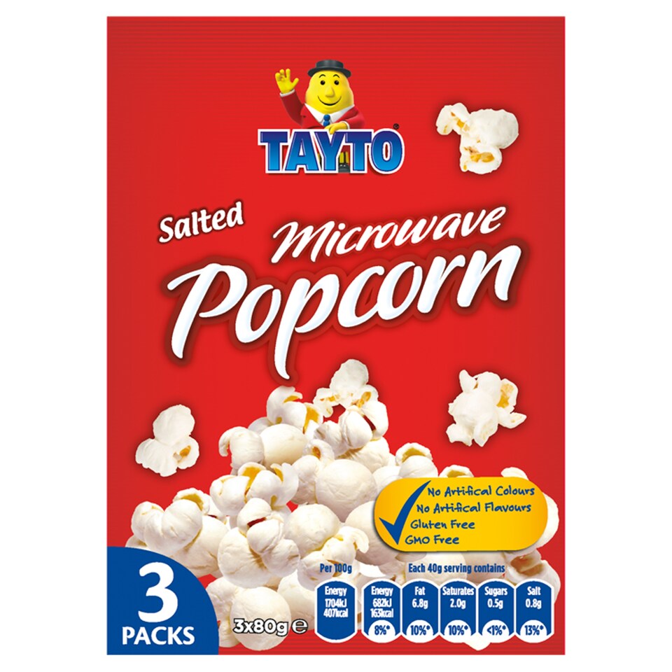 Tayto Micro Popcorn Salted 3Packx240g