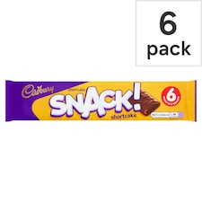 Cadbury Snack Shortcake Chocolate Biscuits 6 Pack Multipack 120g