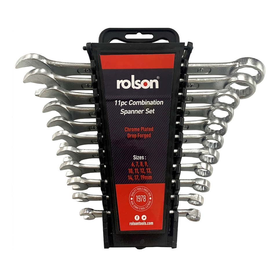Rolson 11 Piece Combination Spanner Set