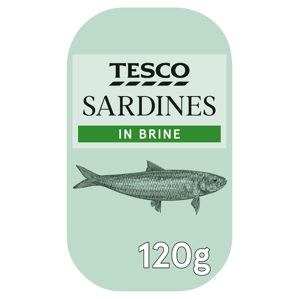 Tesco Sardines In Brine 120G