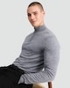 image 1 of F&F Pure Merino Wool High Neck Jumper in Grey Marl