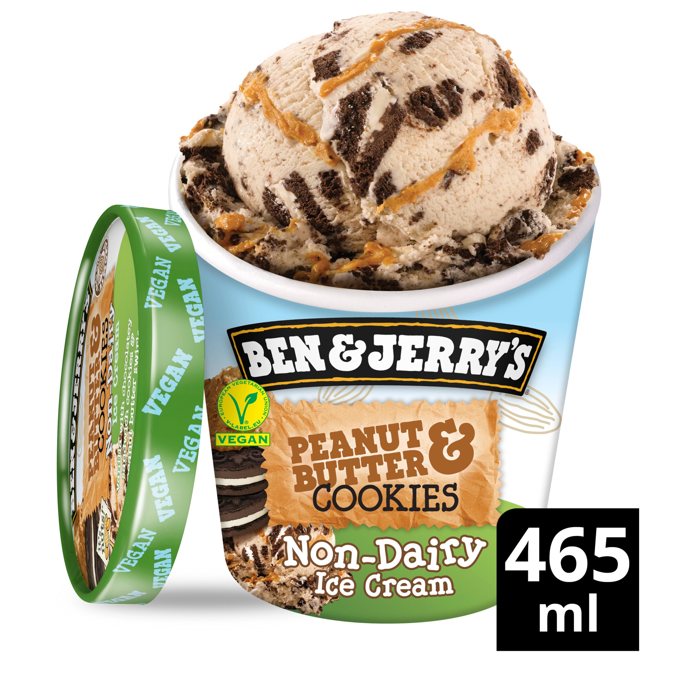 Ben & Jerry's Non Dairy Peanut Butter & Cookies Ice Cream 465Ml