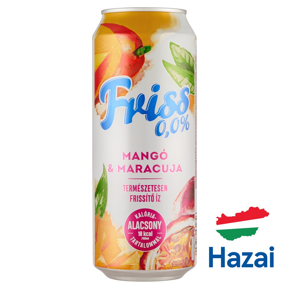 image 1 of Friss 0,0% Mango-Passion Fruit Soft Drink and Non-Alcoholic Malt Drink 0,5 l