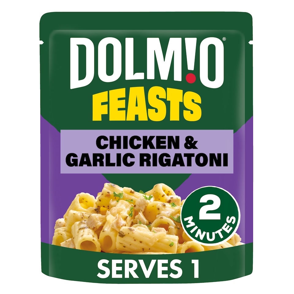 image 1 of Dolmio Feasts Chicken & Garlic Rigatoni Pasta Ready Meal 250g