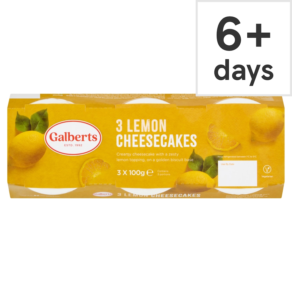 Galberts 3Pk Lemon Cheesecake 3x100G
