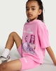 image 3 of K-Pop Demon Hunters 2-Piece Cotton Rich Cropped T-Shirt and Cycling Shorts Set in Pink