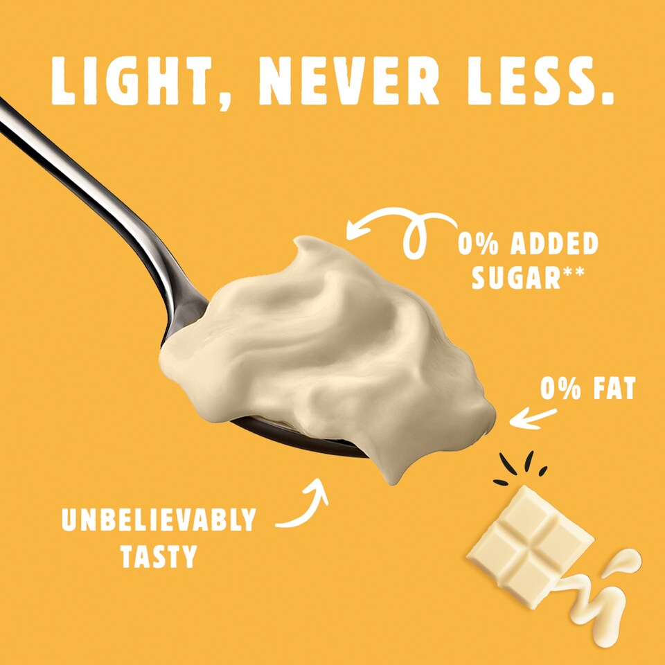 image 1 of Light & Free White Chocolate Greek Style Fat Free Yoghurt 4x115g