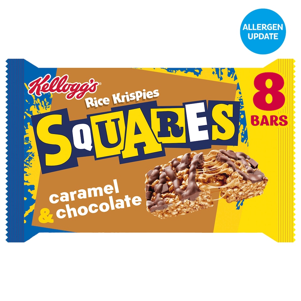 image 1 of Kellogg's Rice Krispies Squares Caramel & Chocolate 8x36g