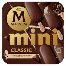 Magnum Mini Classic vaníliás jégkrém tejcsokoládé bevonattal 6 x 55 ml (330 ml)